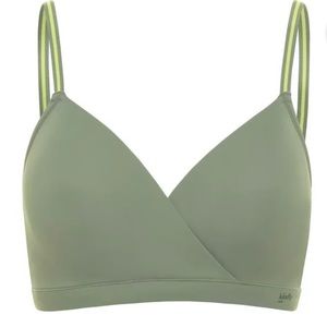 NWT-Kindly Yours Women's So Comfy Micro Wire-Free Bra in Sage Green- Size Large